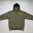 military green pullover hoodie with US army rangers ww2 diamond on the left chest