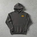 vintage black pullover hoodie with US army rangers ww2 diamond on the left chest