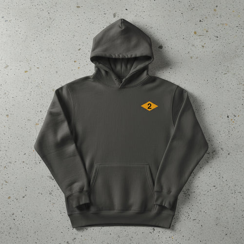 vintage black pullover hoodie with US army rangers ww2 diamond on the left chest