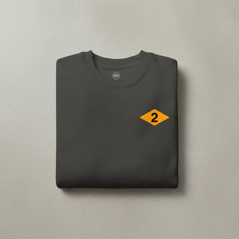gray sweatshirt with army rangers world war 2 diamond 