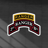 2nd ranger battalion scroll and tab vinyl decal sticker