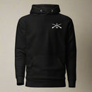 Pullover hoodie with 3rd ranger battalion crossed rifles design on the left chest