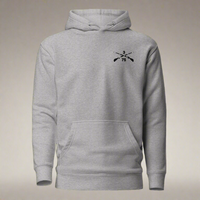 Pullover hoodie with 3rd ranger battalion crossed rifles design on the left chest