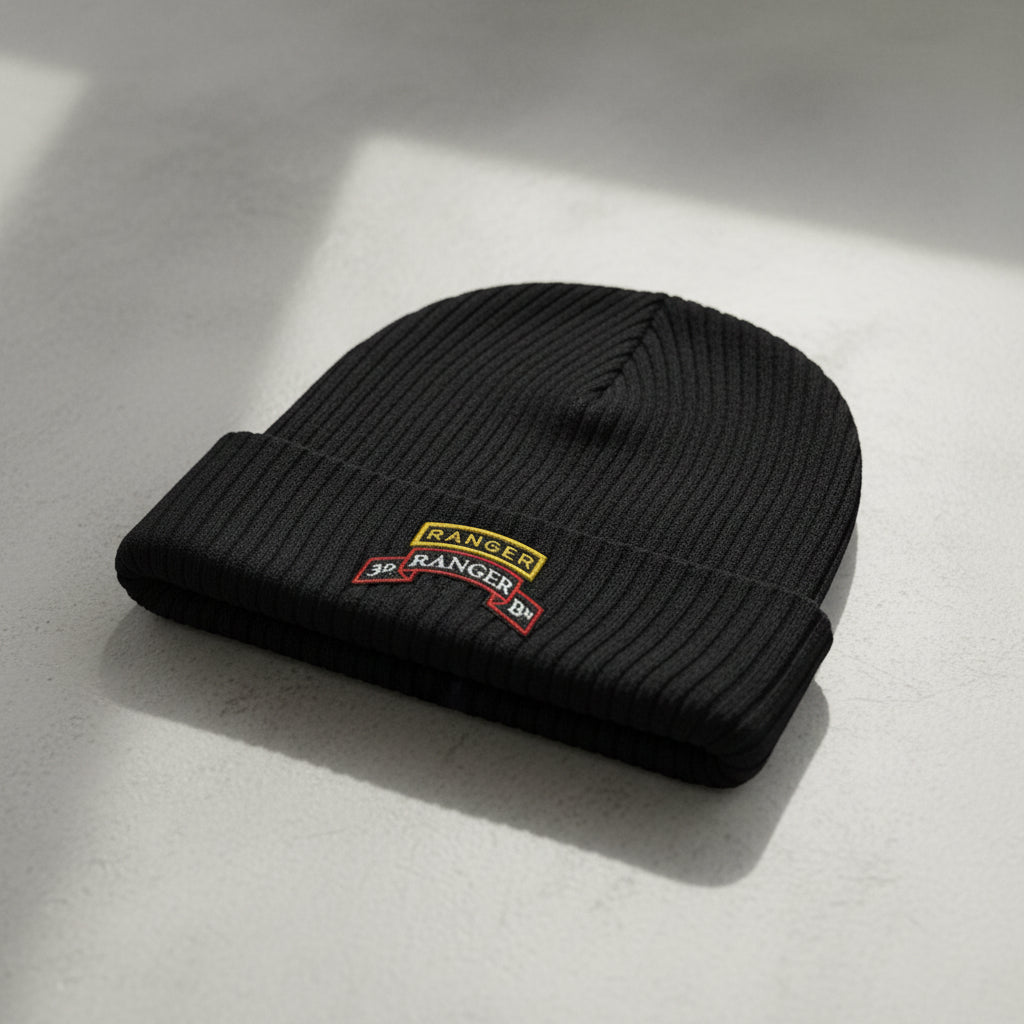 3rd Ranger Battalion Scroll and Tab Beanie