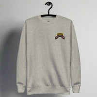 3rd ranger battalion sweatshirt embroidered with scroll and ranger tab.