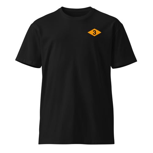 black t-shirt with 3rd ranger battalion diamond