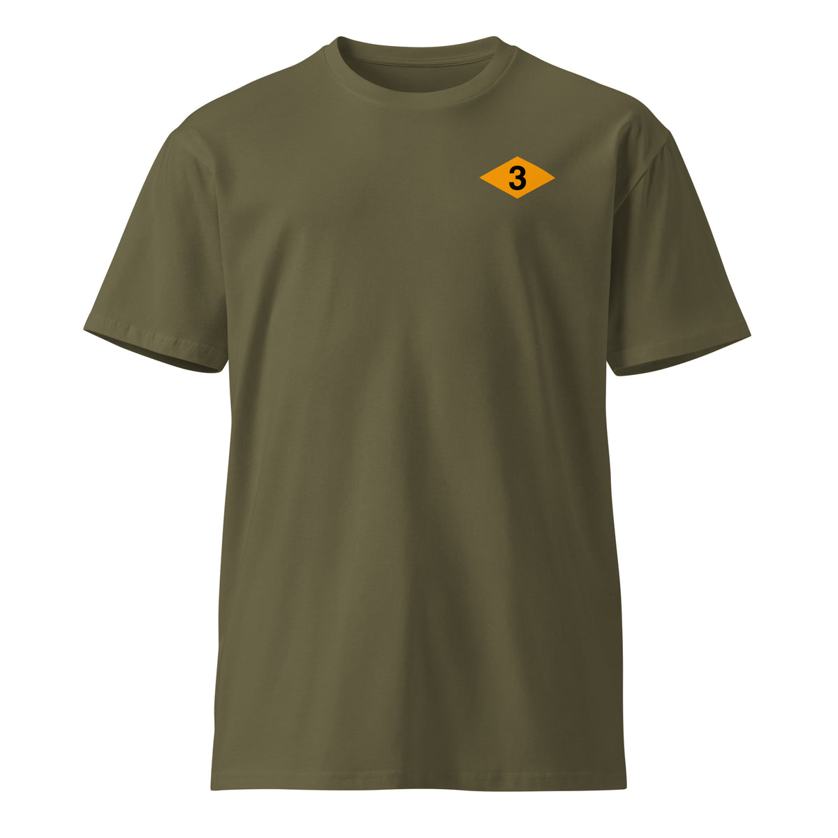 green t-shirt with 3rd ranger battalion diamond