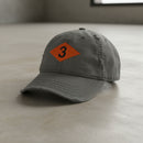 Distressed dad hat with 3rd battalion ranger diamond