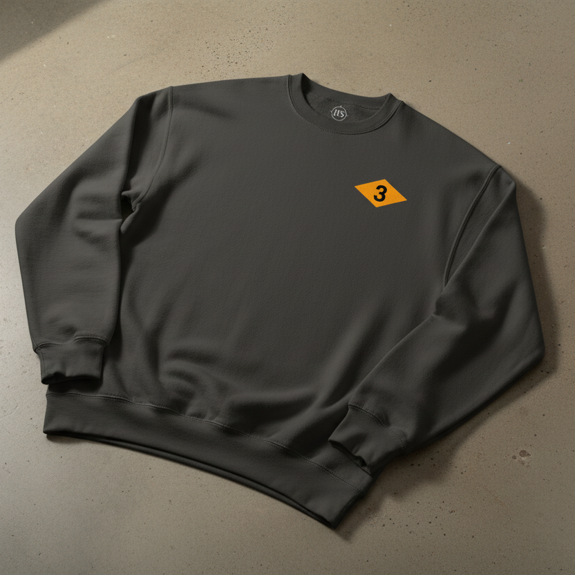 gray sweatshirt with army rangers world war 2 diamond