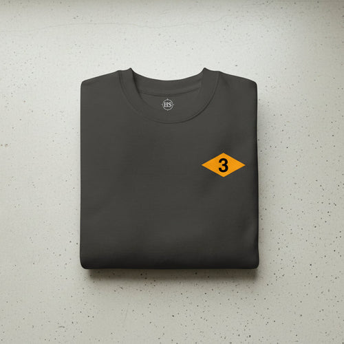 gray sweatshirt with army rangers world war 2 diamond