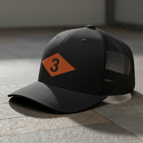 3rd ranger battalion WW2 diamond on snapback trucker hat.