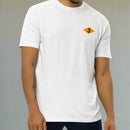 White t-shirt with world war 2 3rd battalion ranger diamond on left chest