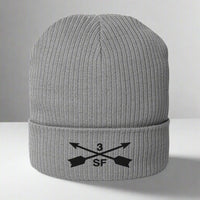 3rd special forces group ribbed beanie with embroidered design.