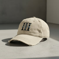 Distressed dad hat with 3rd special forces group roman numeral design