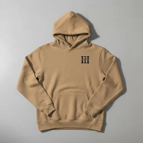 khaki hoodie with 3rd special forces group insignia on the left chest. 