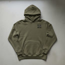 military green hoodie with 3rd special forces group insignia on the left chest. 
