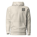oatmeal color hoodie with 3rd special forces group insignia on the left chest. 