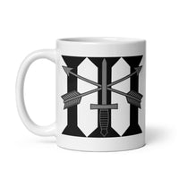 11oz white coffee mug with 3rd special forces roman numeral design