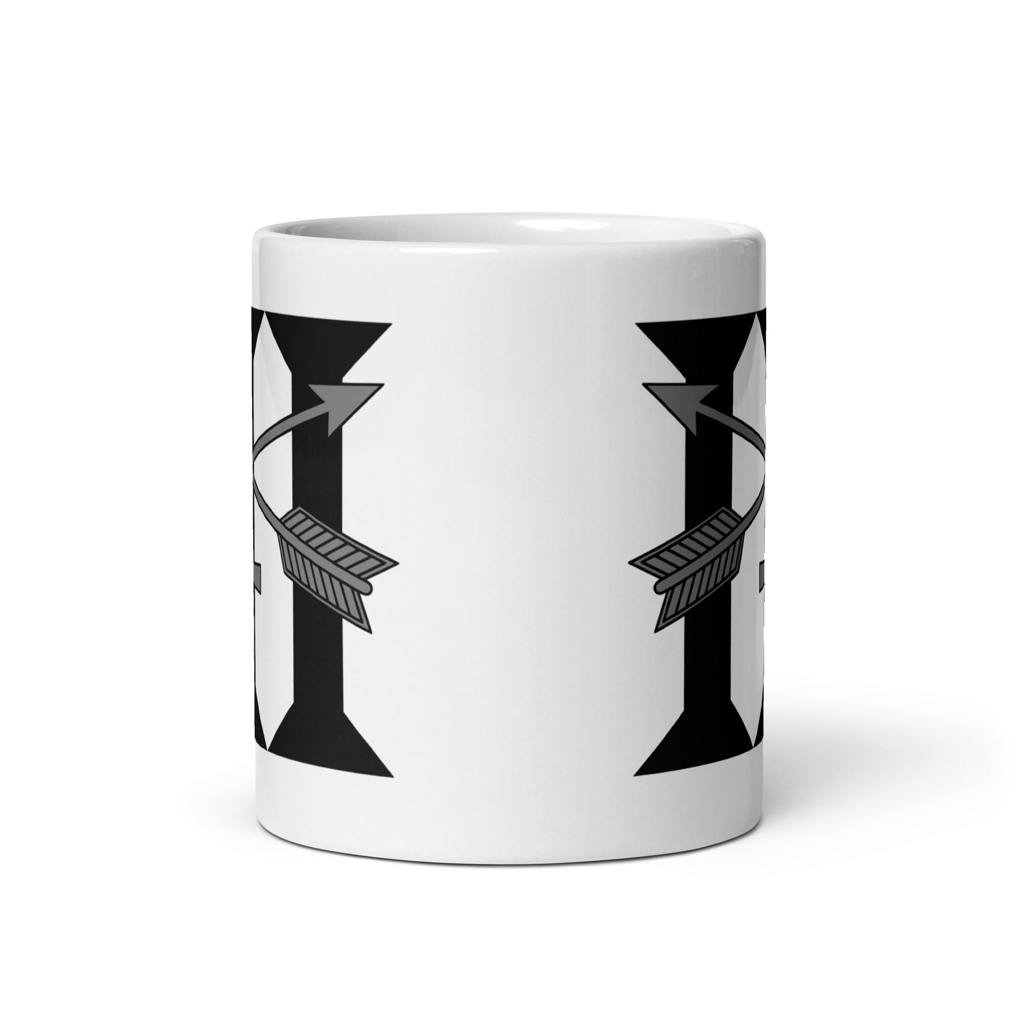 11oz white coffee mug with 3rd special forces roman numeral design
