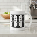 white coffee mug with 3rd special forces group roman numeral design