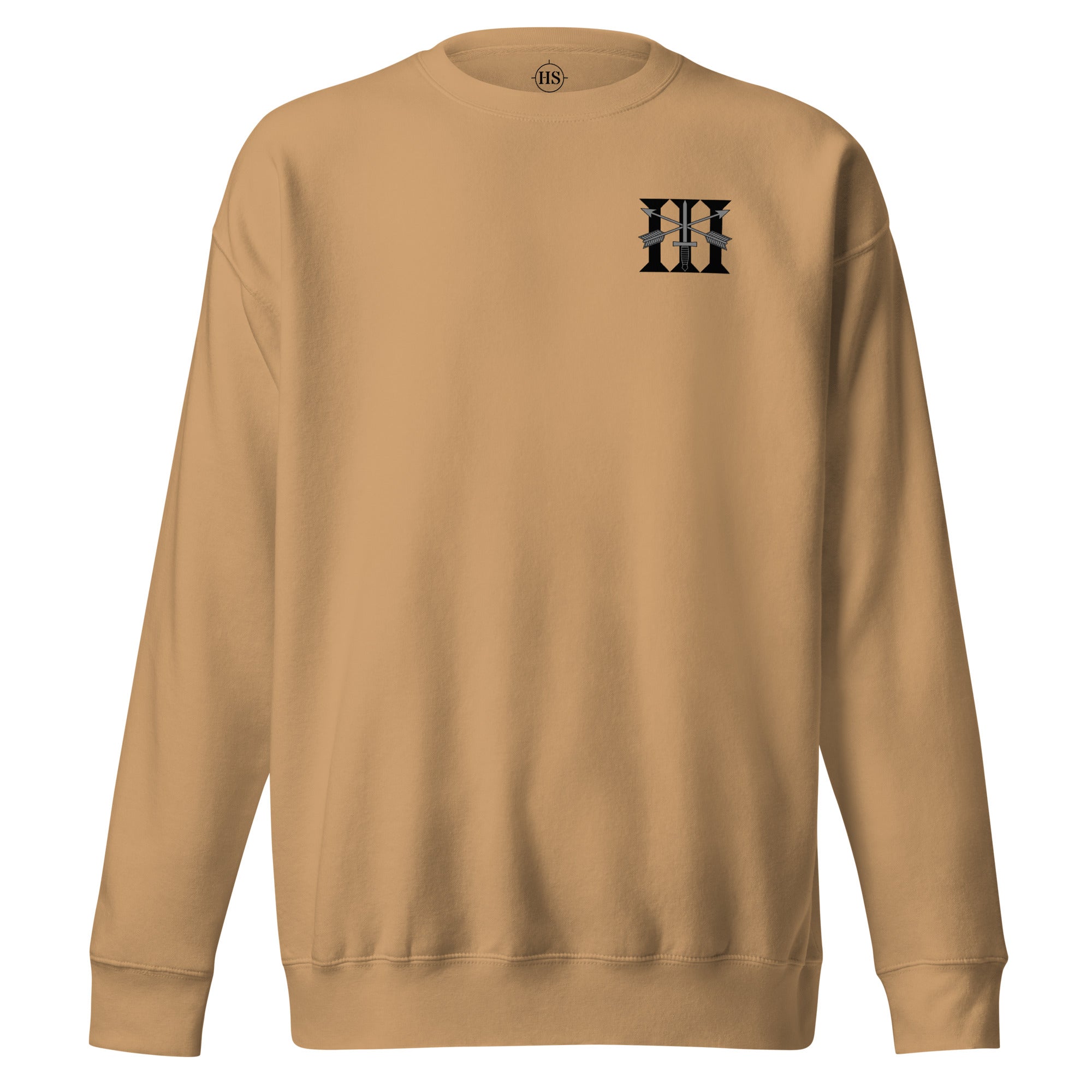 Sweatshirt with 3rd special forces group roman numeral design on the left chest