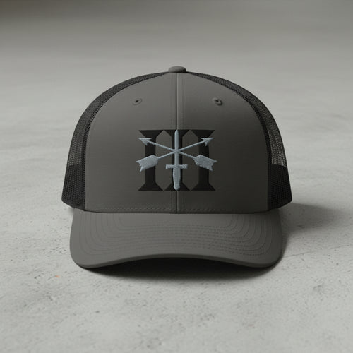 3rd special forces snapback trucker hat with roman numeral design.