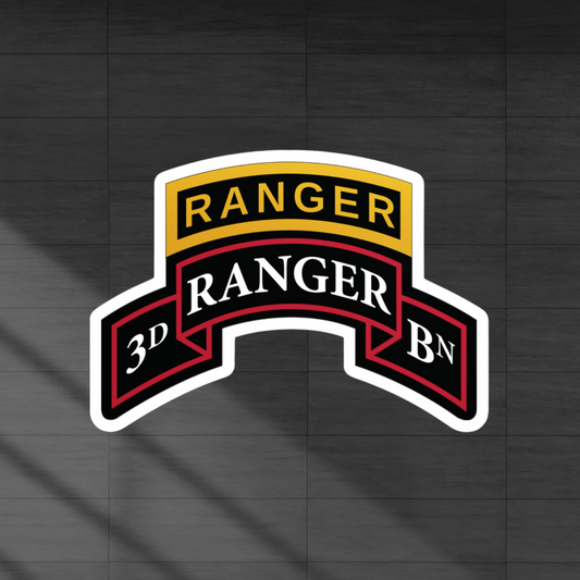 3rd ranger battalion scroll and tab vinyl decal sticker