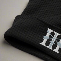 Black beanie with 3rd Special Forces roman numeral design.