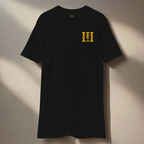 Black t-shirt with 3rd special forces design on left chest