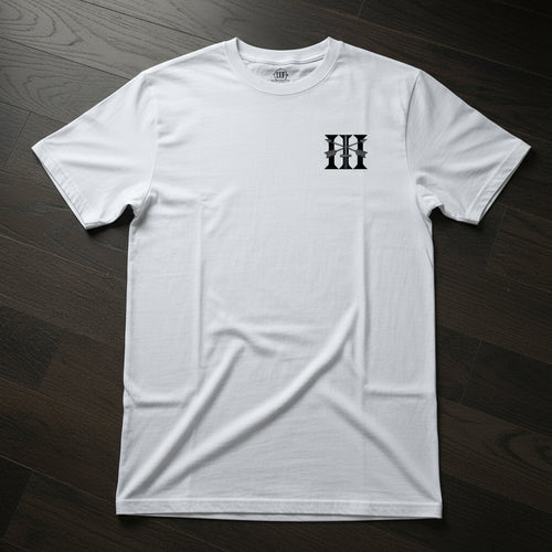 White t-shirt with 3rd special forces design on left chest