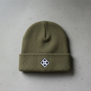 Ribbed knit beanie with 4th infantry division insignia