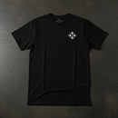 black t-shirt with 4th infantry division insignia on the left chest