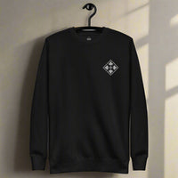 sweatshirt with 4th infantry division insignia embroidered on the left chest.
