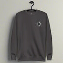 sweatshirt with 4th infantry division insignia embroidered on the left chest.