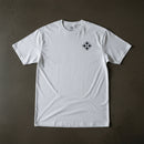 white t-shirt with 4th infantry division insignia on the left chest