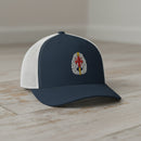 52nd aviation regiment insignia on a snapback trucker hat.