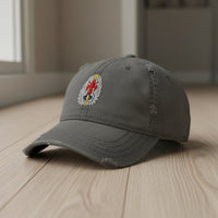 Distressed dad hat with 52nd aviation regiment insignia