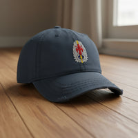 Distressed dad hat with 52nd aviation regiment insignia