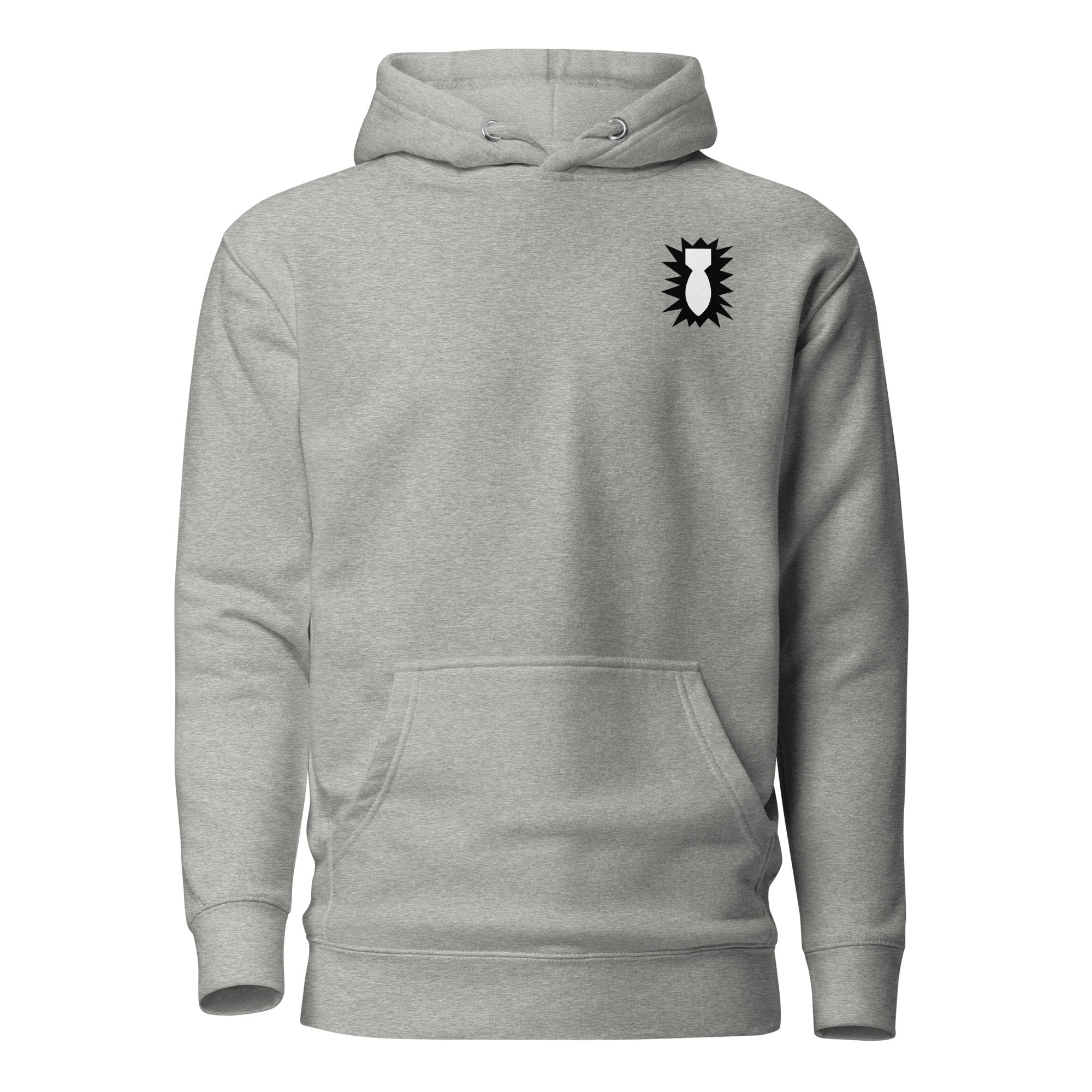 Pullover hoodie with 52nd ordnance group EOD insignia on the left chest