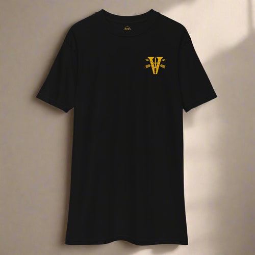 Black t-shirt with 5th special forces design on left chest