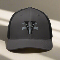 Grey snapback cap with 5th special forces insignia and roman numeral design