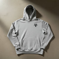 grey hoodie with 5th special forces group insignia on the left chest. 
