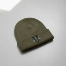 Ribbed knit beanie with 5th special forces group roman numeral design