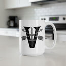 white coffee mug with 5th special forces group roman numeral design
