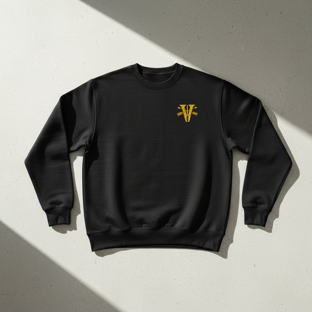 Sweatshirt with 5th special forces group roman numeral design on the left chest