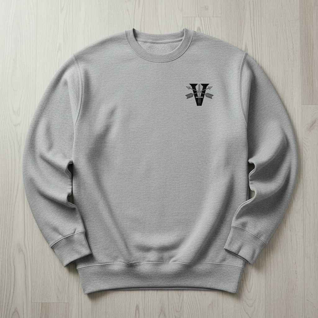 Sweatshirt with 5th special forces group roman numeral design on the left chest