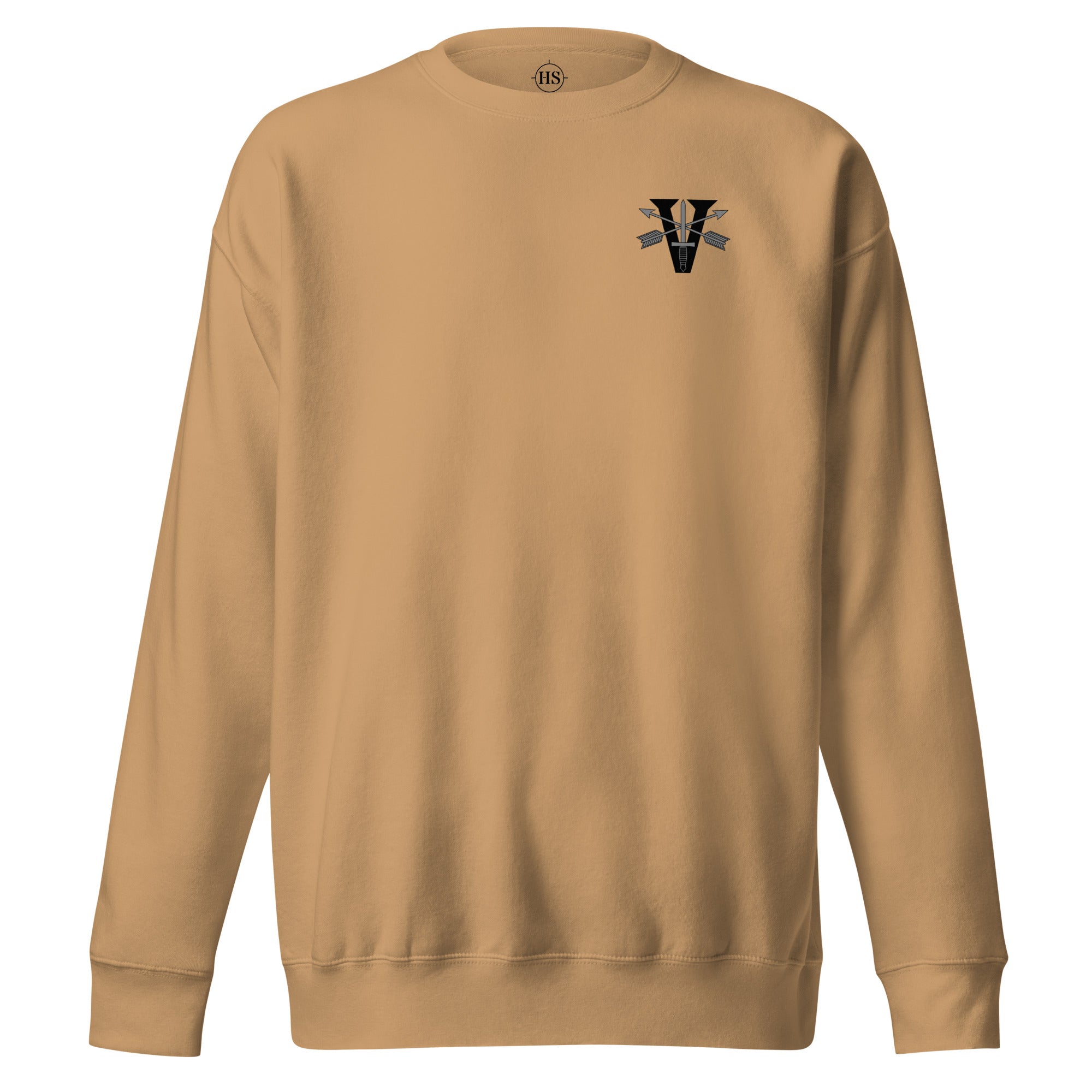 Sweatshirt with 5th special forces group roman numeral design on the left chest