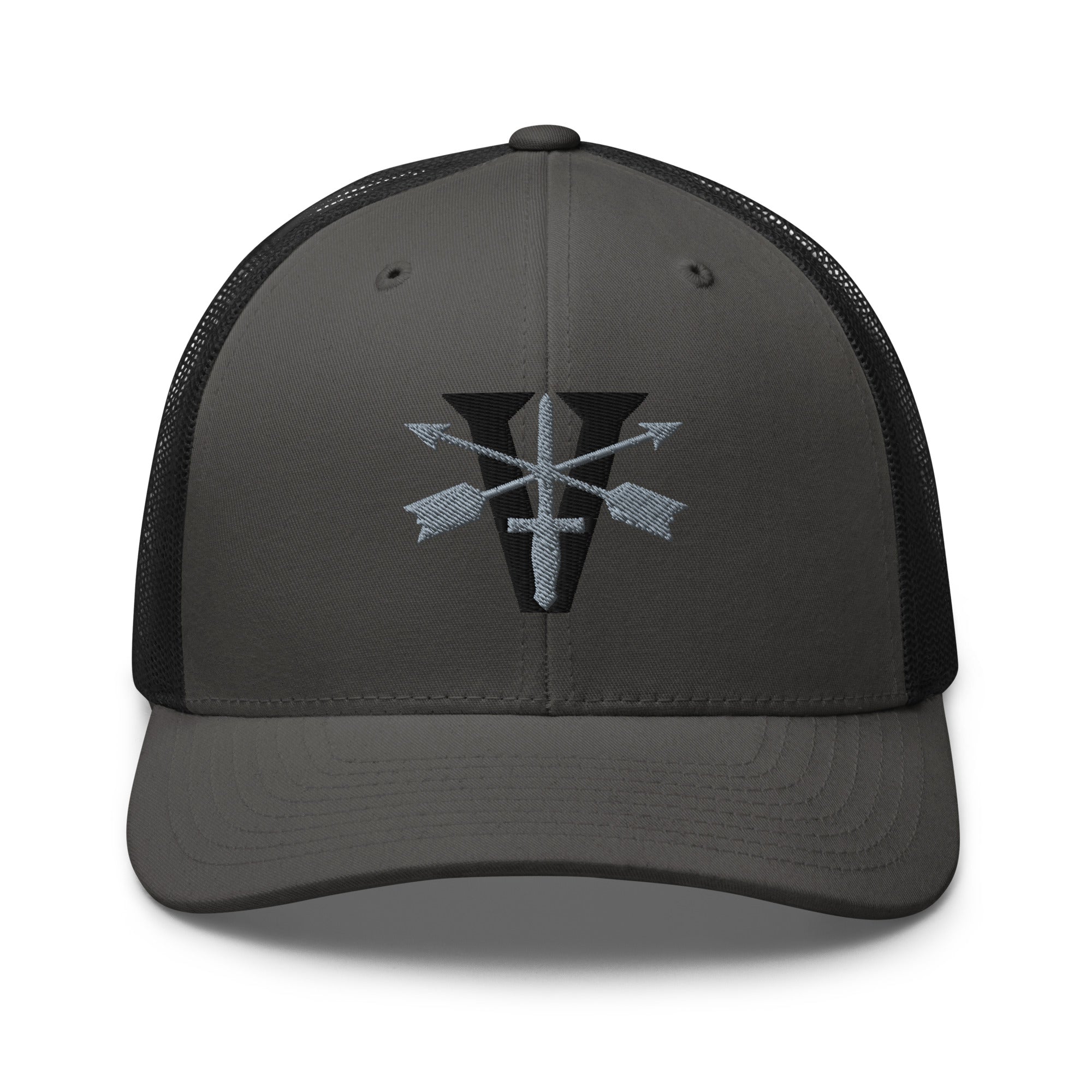 Grey snapback cap with 5th special forces insignia and roman numeral design