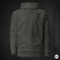 vintage black hoodie with 5th special forces group insignia on the left chest. 