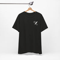 75th ranger regiment insignia design on the left chest of a t-shirt.